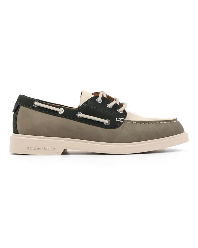 Karl Lagerfeld colour-block boat shoes - Grün Grün