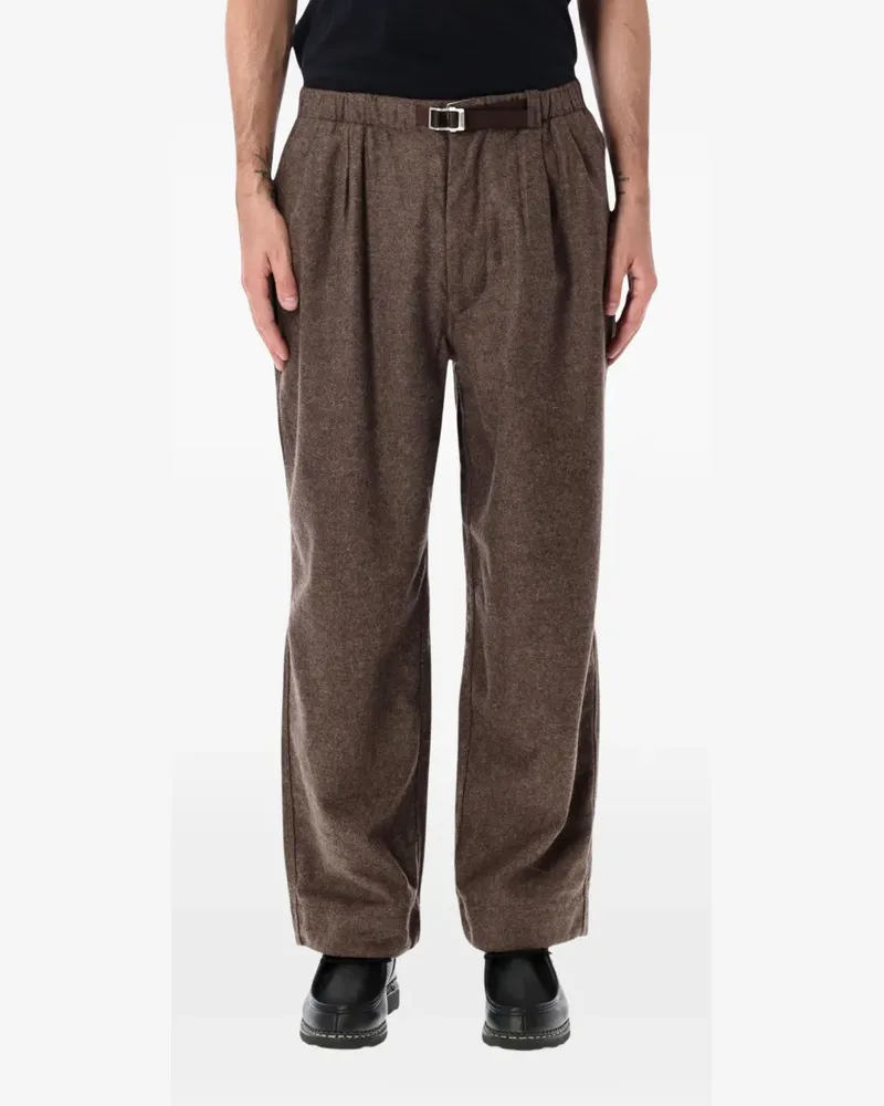 nanamica Melton Hose mit Gürtel - Braun Braun