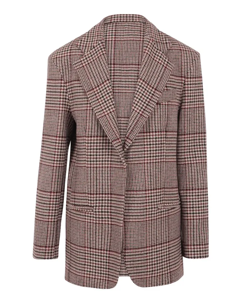 Federica Tosi Prince of Wales-check blazer - Braun Braun