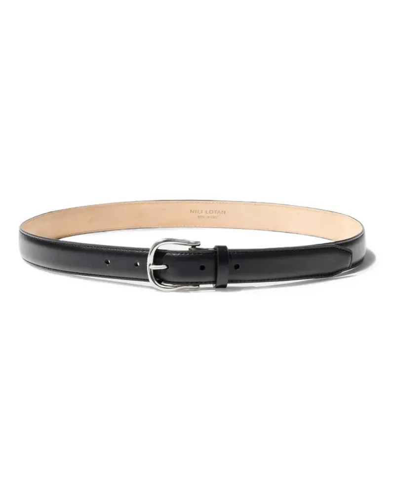Nili Lotan Amelia buckle-fastening leather belt - Schwarz Schwarz