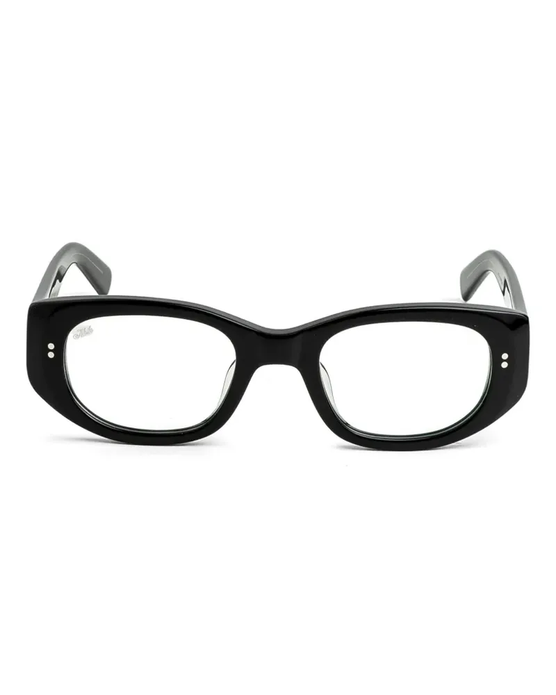 AKILA Silvia geometric-frame glasses - Schwarz Schwarz