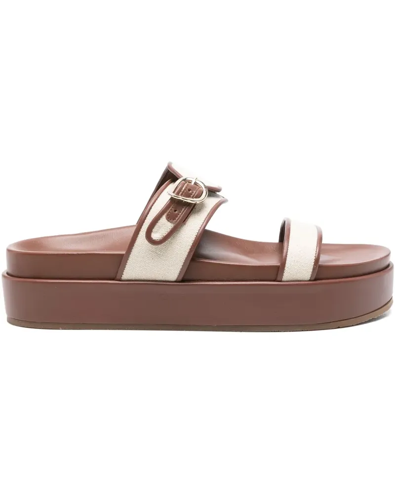 Ancient Greek Sandals Tria 2 Mules 50mm - Nude Nude