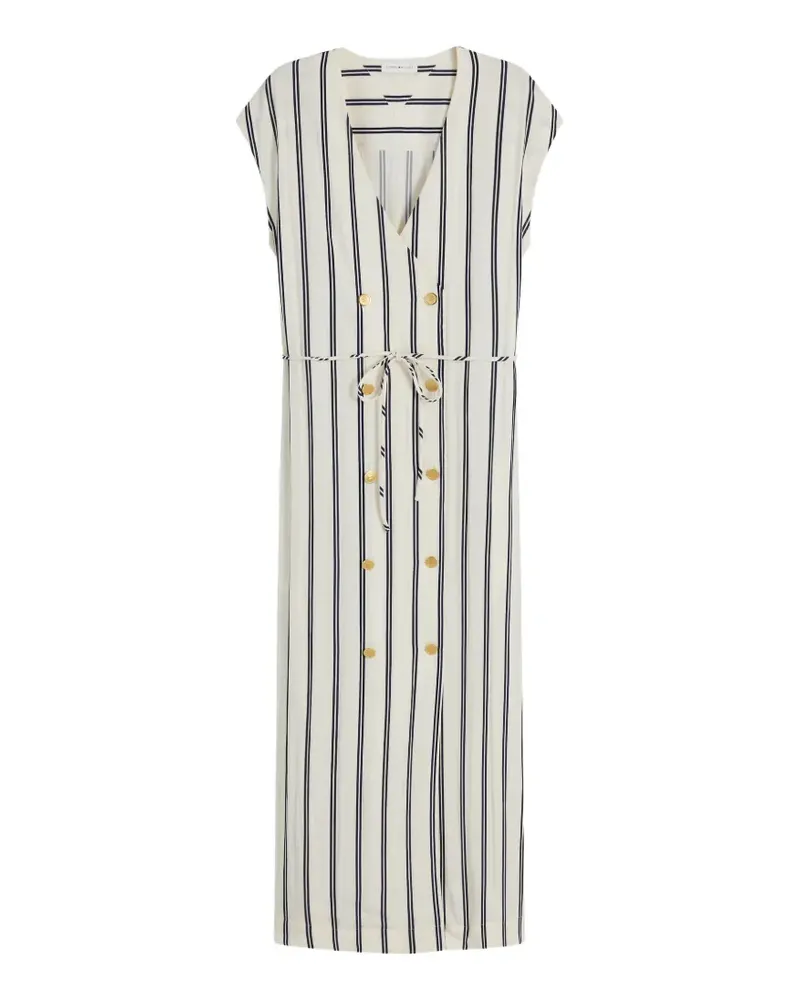 Tommy Hilfiger striped double-breasted midi dress - Nude Nude