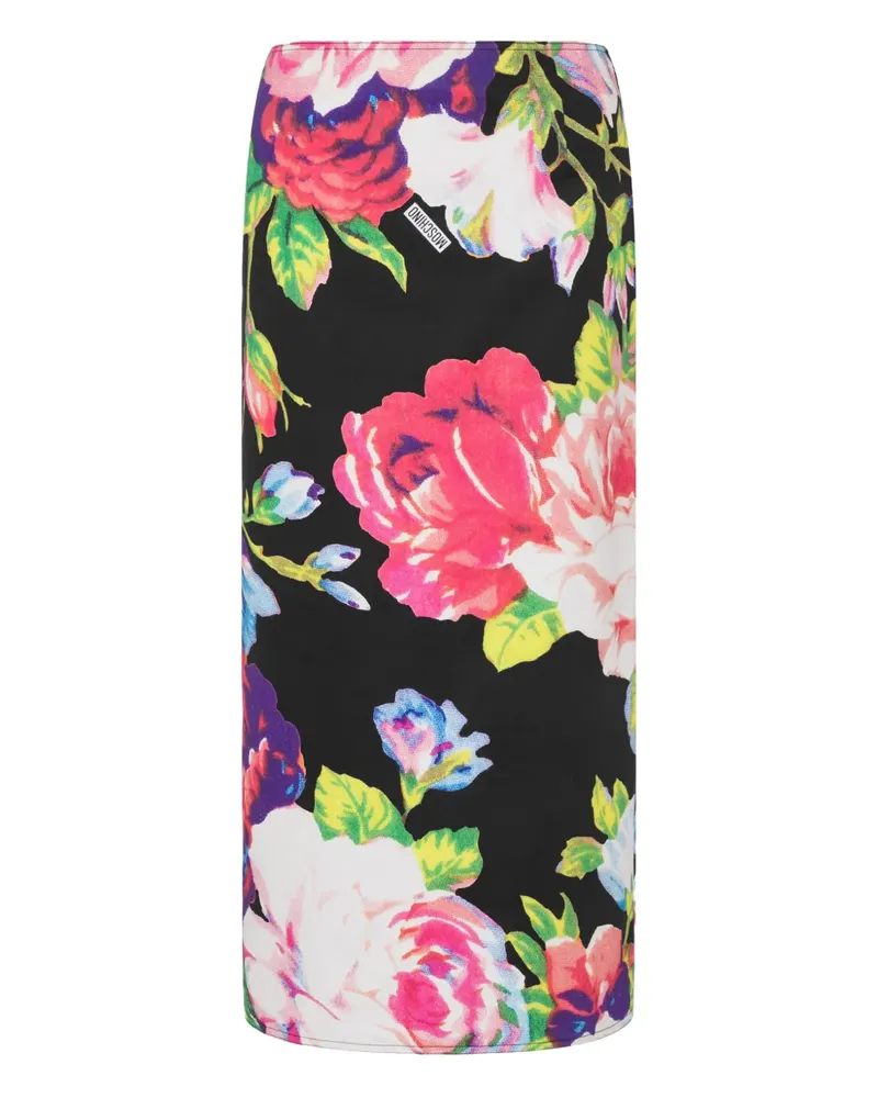 Moschino Maxirock mit Blumenmuster - Schwarz Schwarz