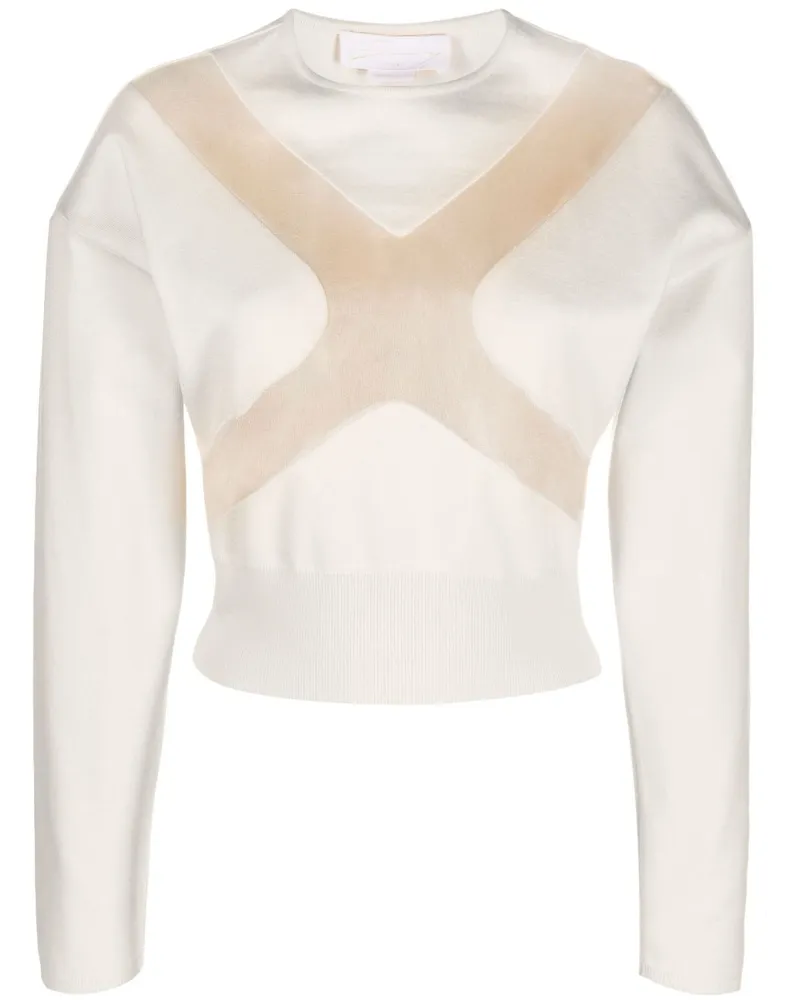 Genny Pullover mit transparentem Einsatz - Nude Nude