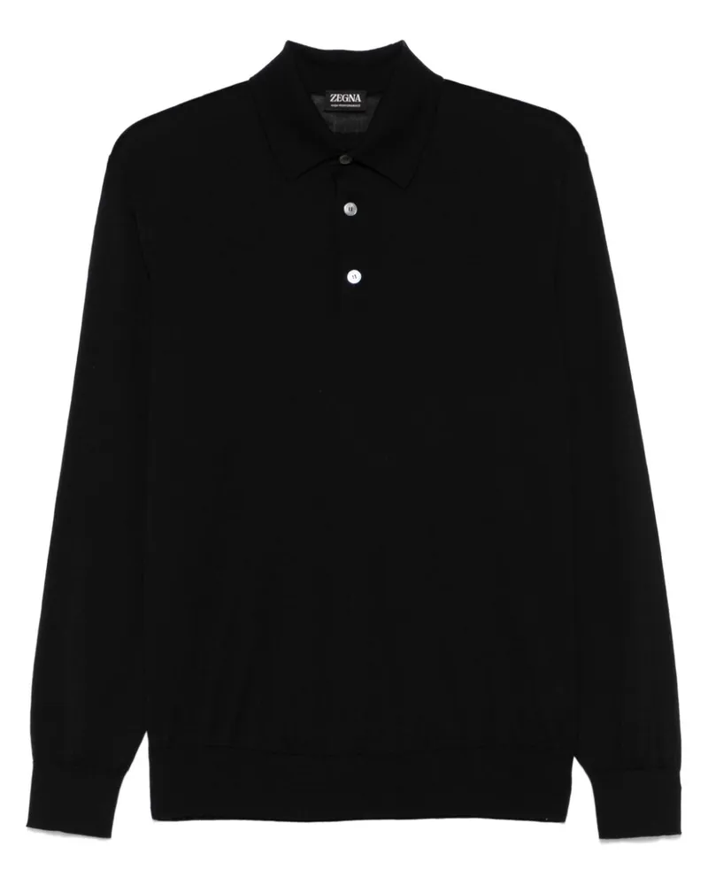 Ermenegildo Zegna Klassisches Poloshirt - Schwarz Schwarz