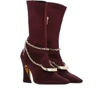 Stiefeletten mit Kettendetail 85mm - Rot