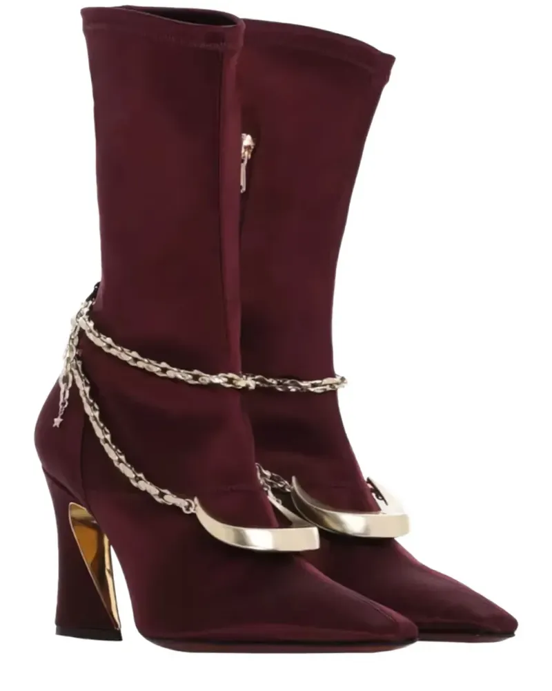 Zimmermann 85mm chain-detail ankle boots - Rot Rot