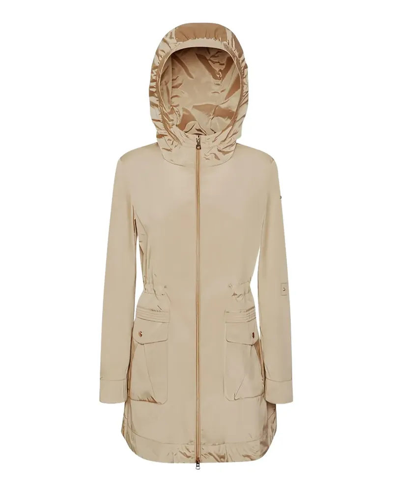 Geox Dandra hooded pocket coat - Nude Nude