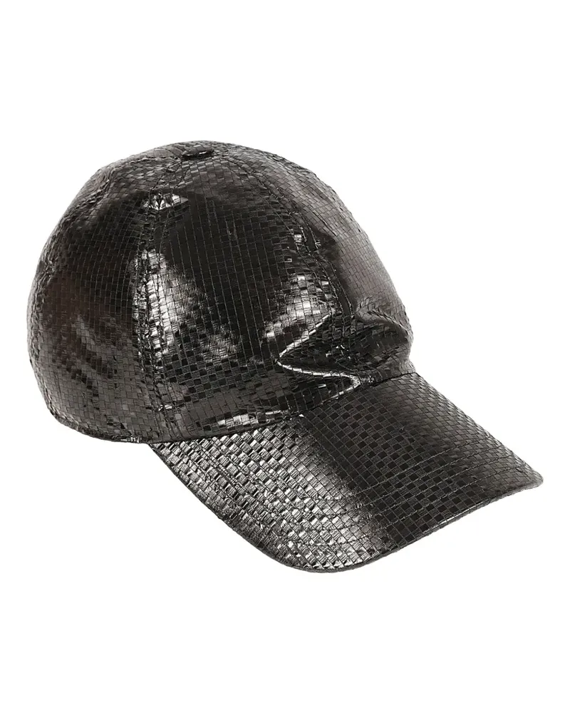 Alexander McQueen woven cap hat - Schwarz Schwarz