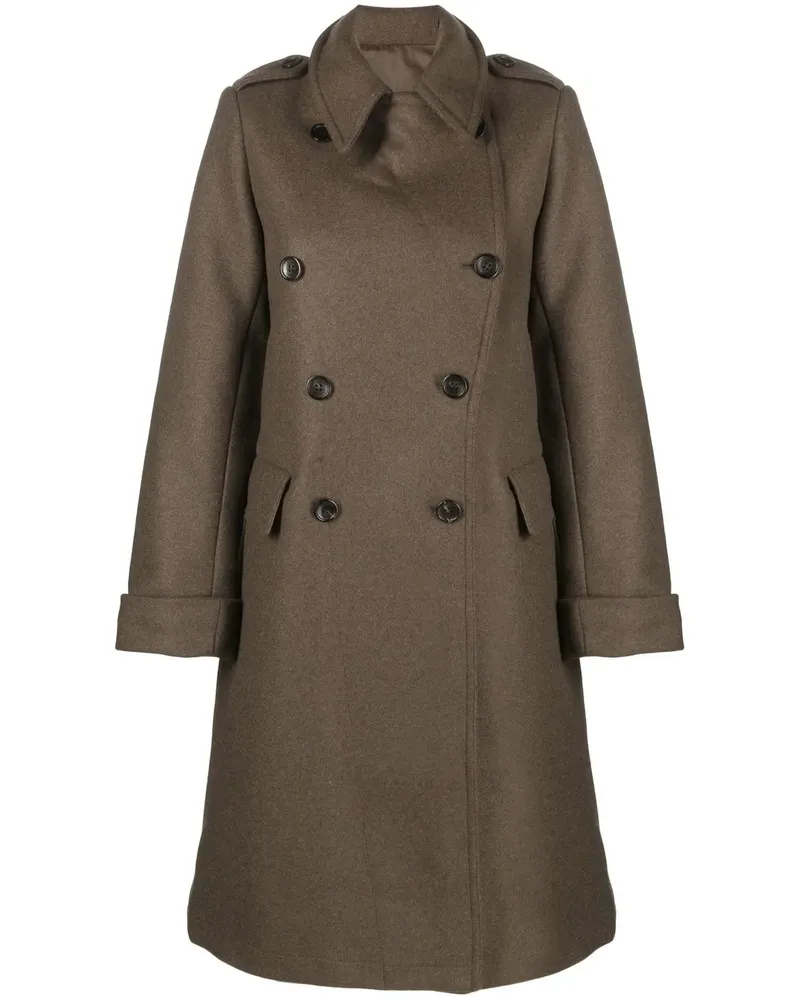 Fortela Doppelreihiger Mantel - Grün Grün