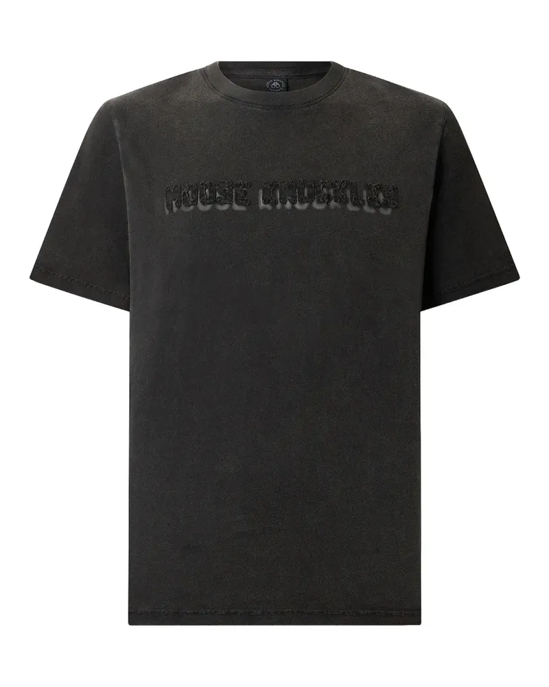 Moose Knuckles T-Shirt mit texturiertem Logo - Grau Grau