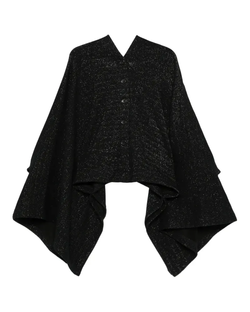 Junya Watanabe Geknöpfter Pullover mit Glitter-Effekt - Schwarz Schwarz
