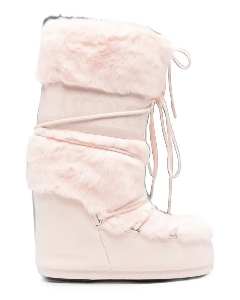 Moon Boot Icon Low Stiefel aus Faux Fur - Rosa Rosa