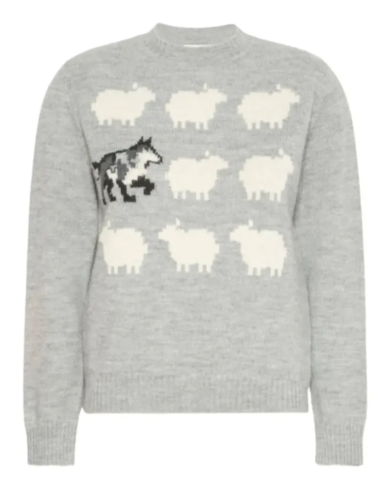 Max Mara Pullover aus Alpaka- und Wollgemisch - Hellgrau Grau