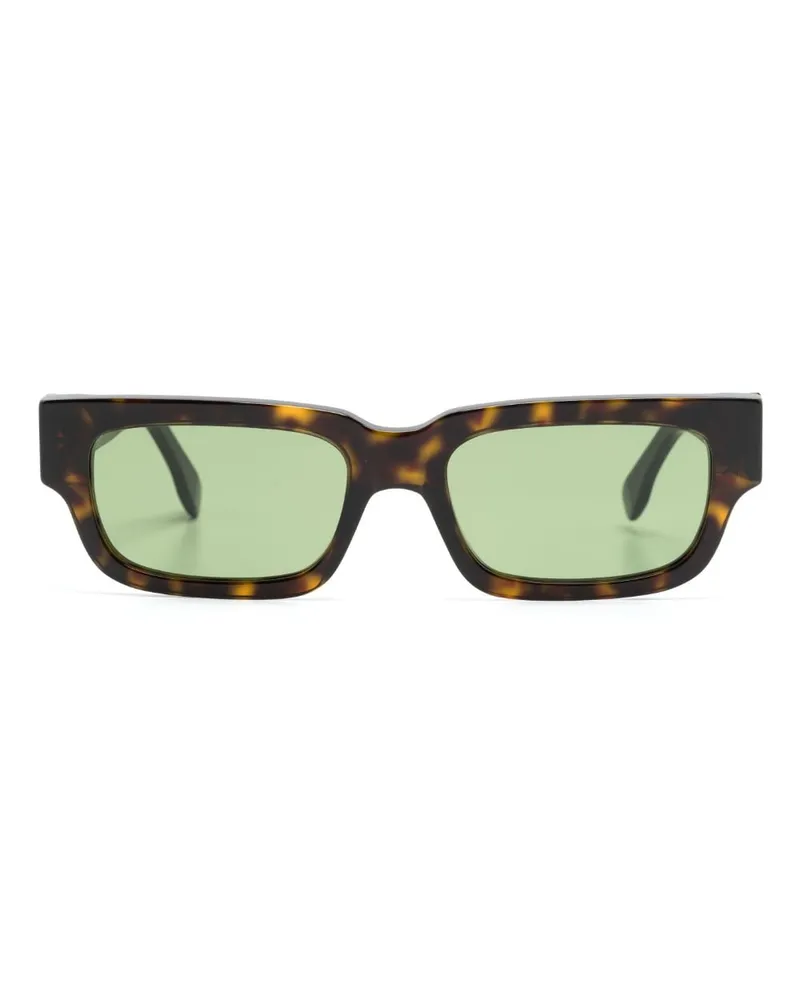 RETROSUPERFUTURE Sonnenbrille mit eckigem Gestell - Braun Braun