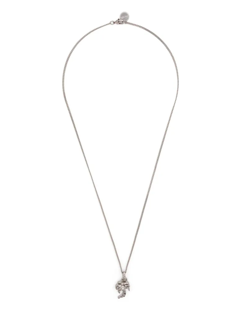 Palm Angels Halskette mit Palmenanhänger - Silber Silber