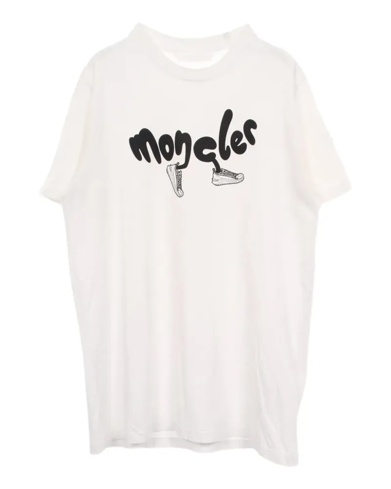 Moncler 2000 T-Shirt mit Logo-Print - Weiß Weiß