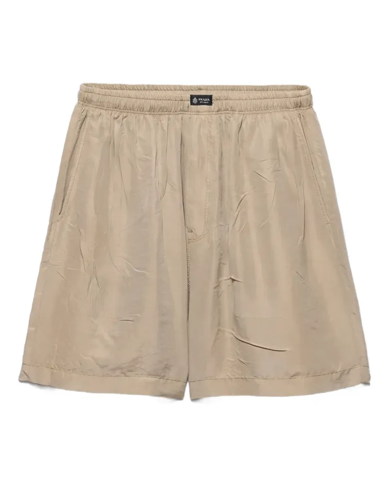Prada silk bermudas - Nude Nude