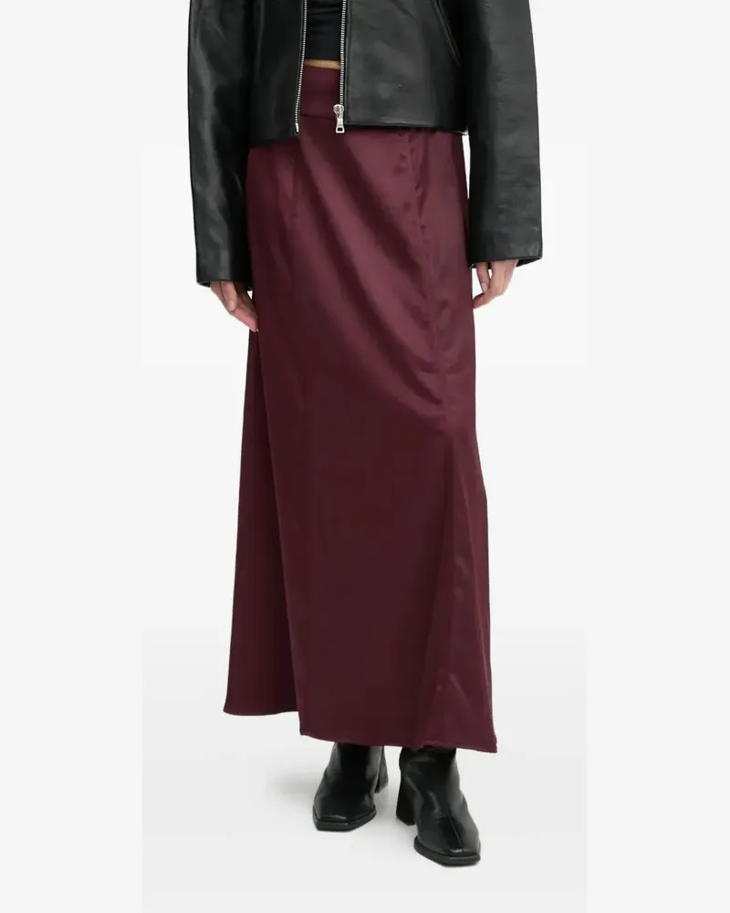AERON satin-panelled maxi skirt - Rot Rot