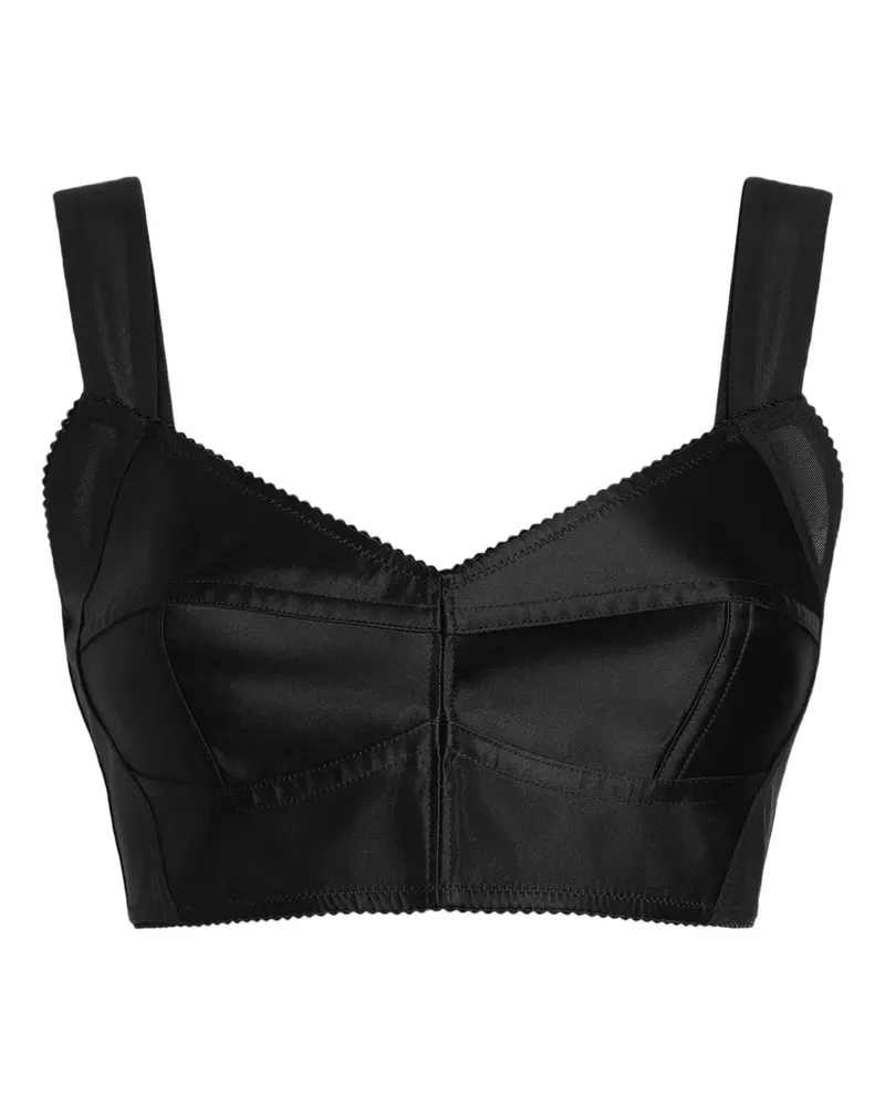 Dolce & Gabbana Bustier aus Satin - Schwarz Schwarz