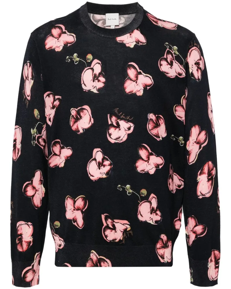 Paul Smith Pullover mit Orchid-Print - Blau Blau