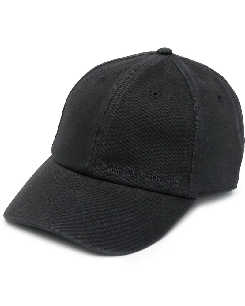 Canada Goose Baseballkappe mit Logo-Stickerei - Schwarz Schwarz
