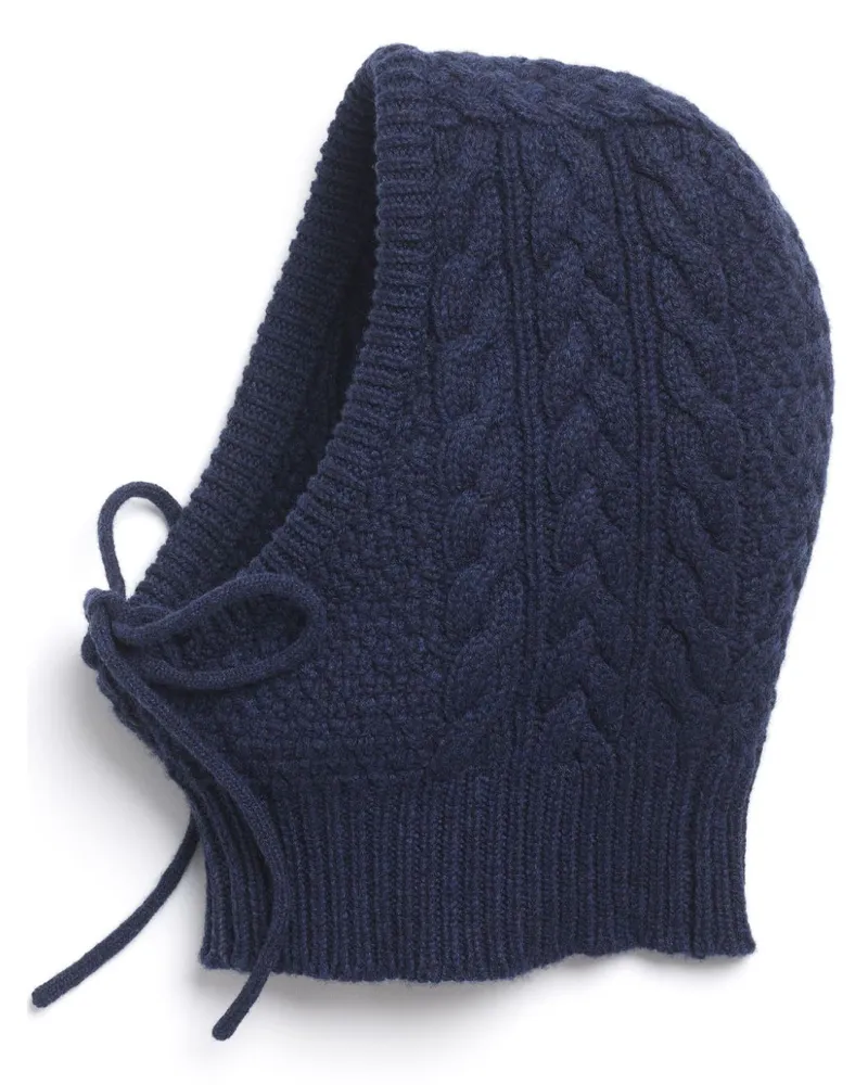 Barrie Balaklava aus Kaschmir - Blau Blau