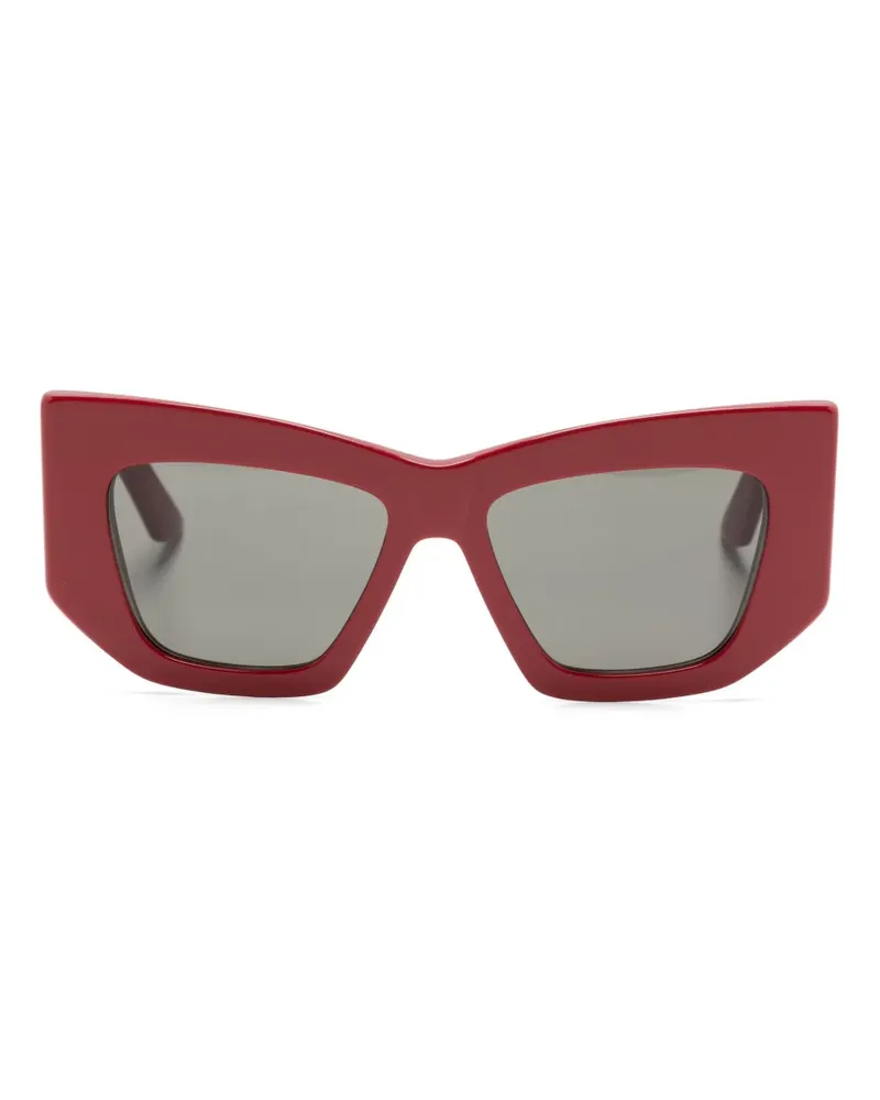 Alexander McQueen Sonnenbrille mit Oversized-Gestell - Rot Rot