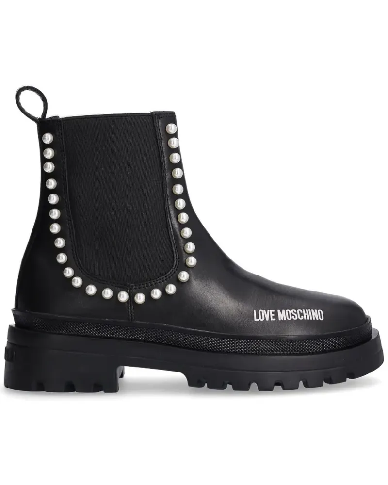 Moschino Ghete Stiefel - Schwarz Schwarz