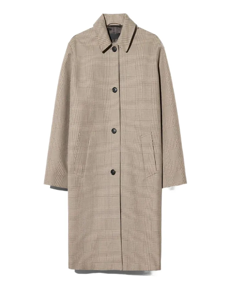 Nili Lotan Watson checked duster coat - Nude Nude