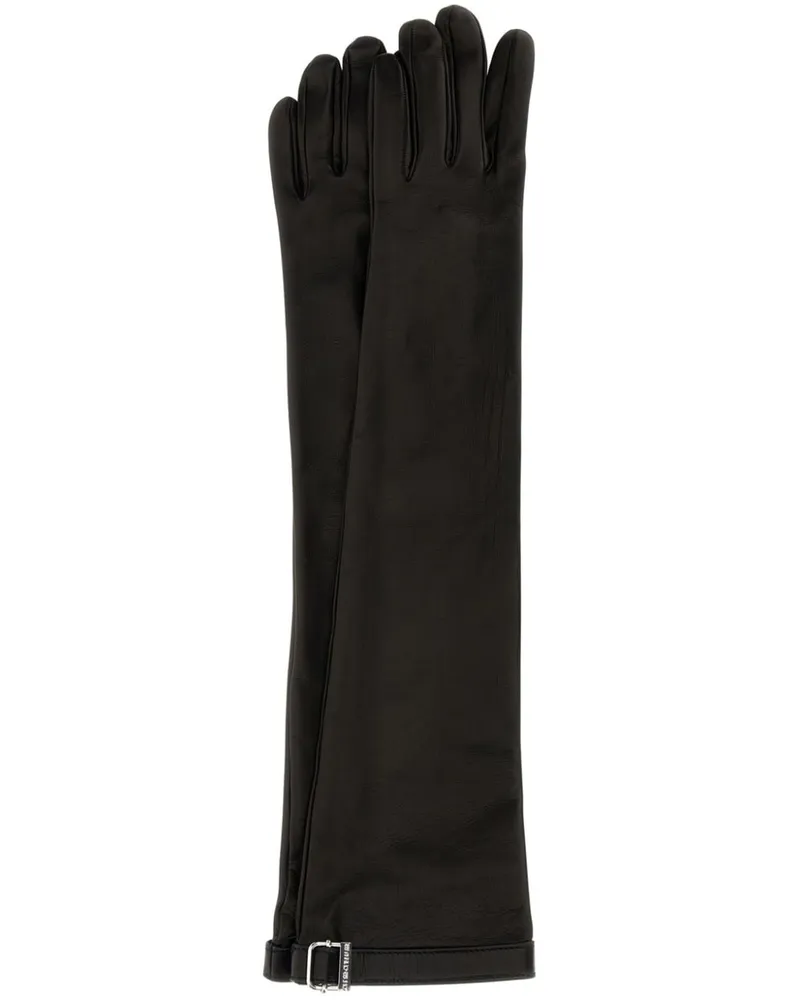 ARMARIUM Lange Handschuhe aus Leder - Schwarz Schwarz