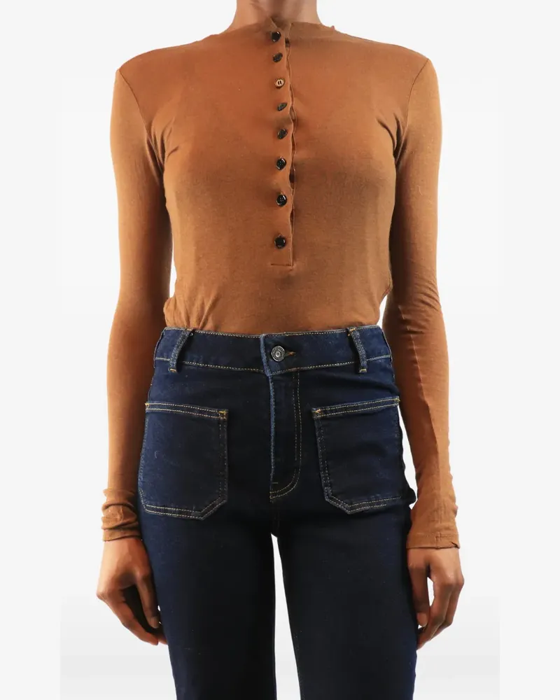 Victoria Beckham button-up bodysuit - Blau Blau