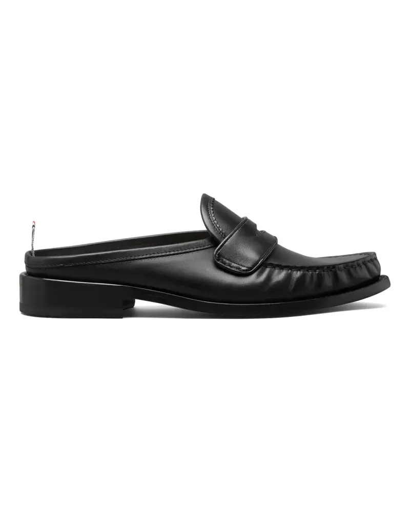 Thom Browne Varsity Loafer aus Boxkalbleder mit Falten und Ledersohle - Schwarz Schwarz