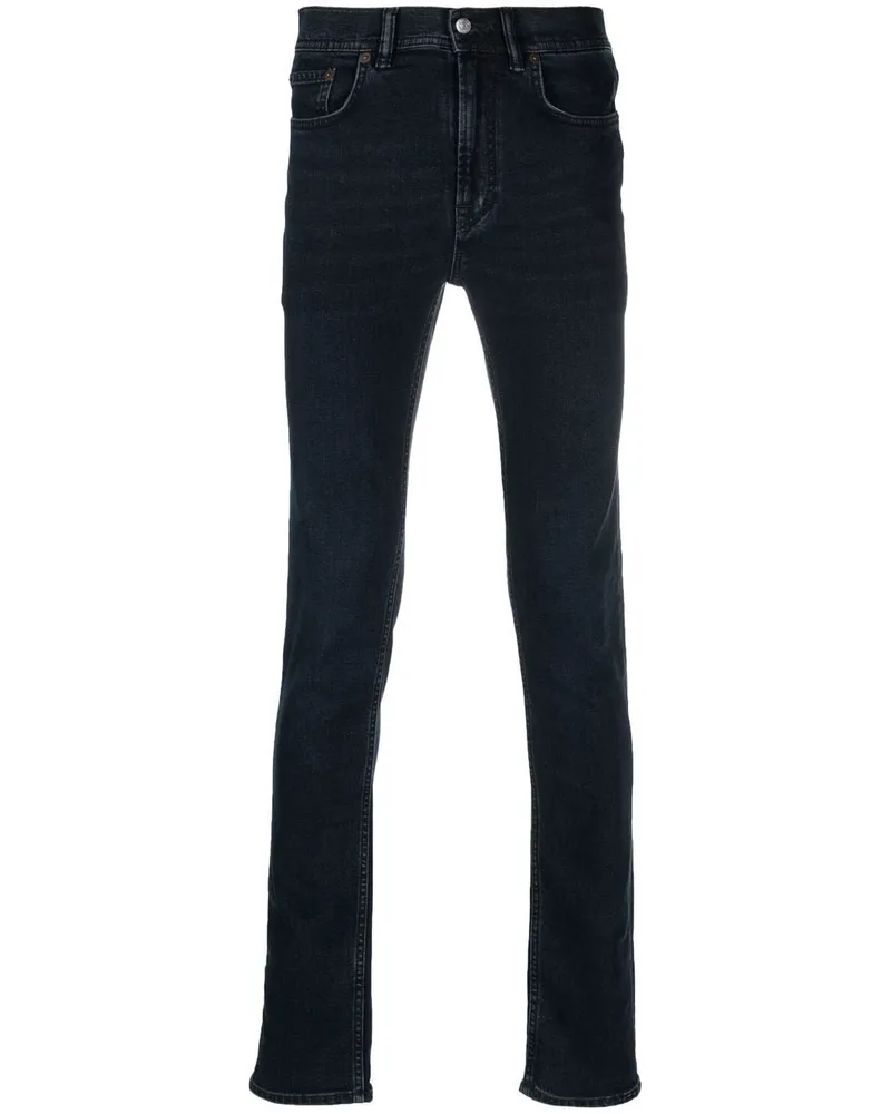 Acne Studios Halbhohe Slim-Fit-Jeans - Blau Blau