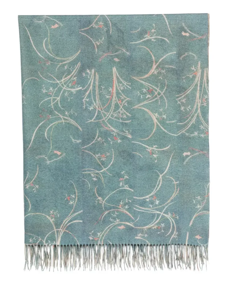 Pierre-Louis Mascia Schal mit Blumenprint - Blau Blau