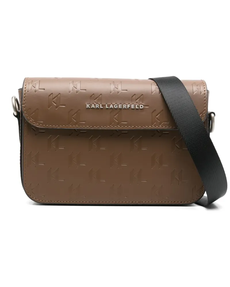 Karl Lagerfeld Kuriertasche aus Leder - Braun Braun