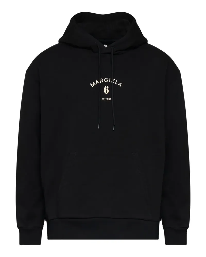 Maison Margiela Hoodie mit Logo-Print - Schwarz Schwarz