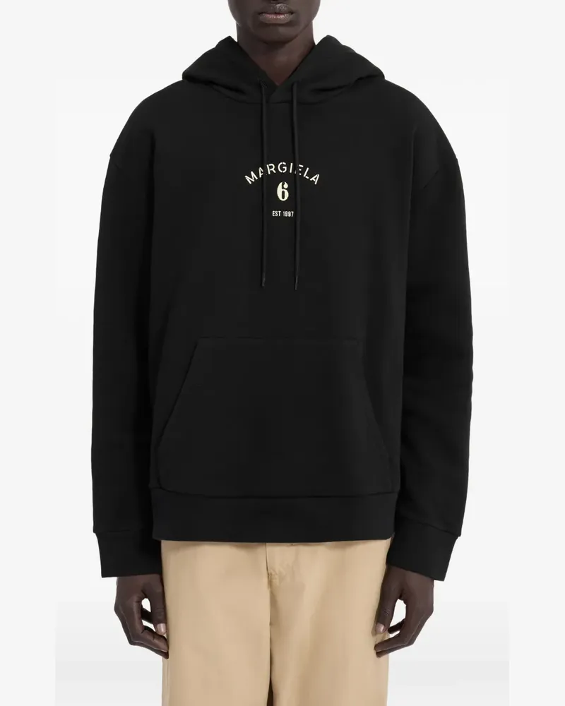 Maison Margiela Hoodie mit Logo-Print - Schwarz Schwarz