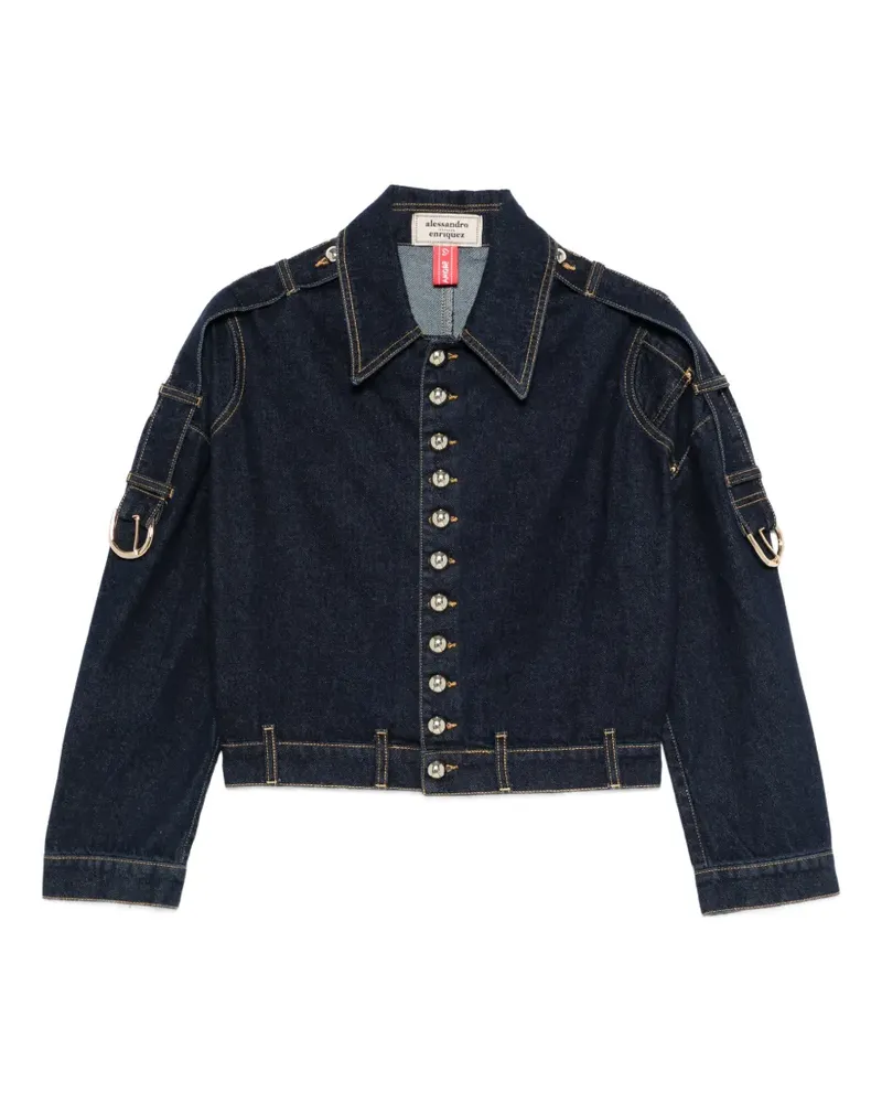 Alessandro Enriquez button denim jacket - Blau Blau