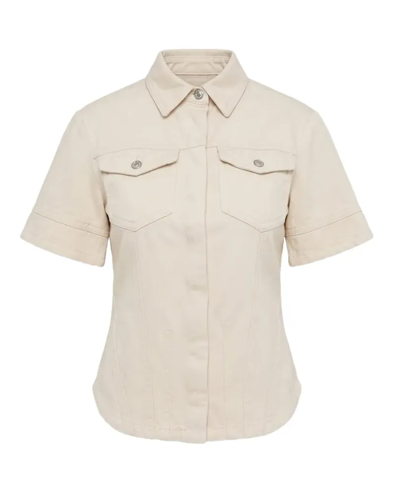 SPORTMAX button-up short-sleeve shirt - Nude Nude