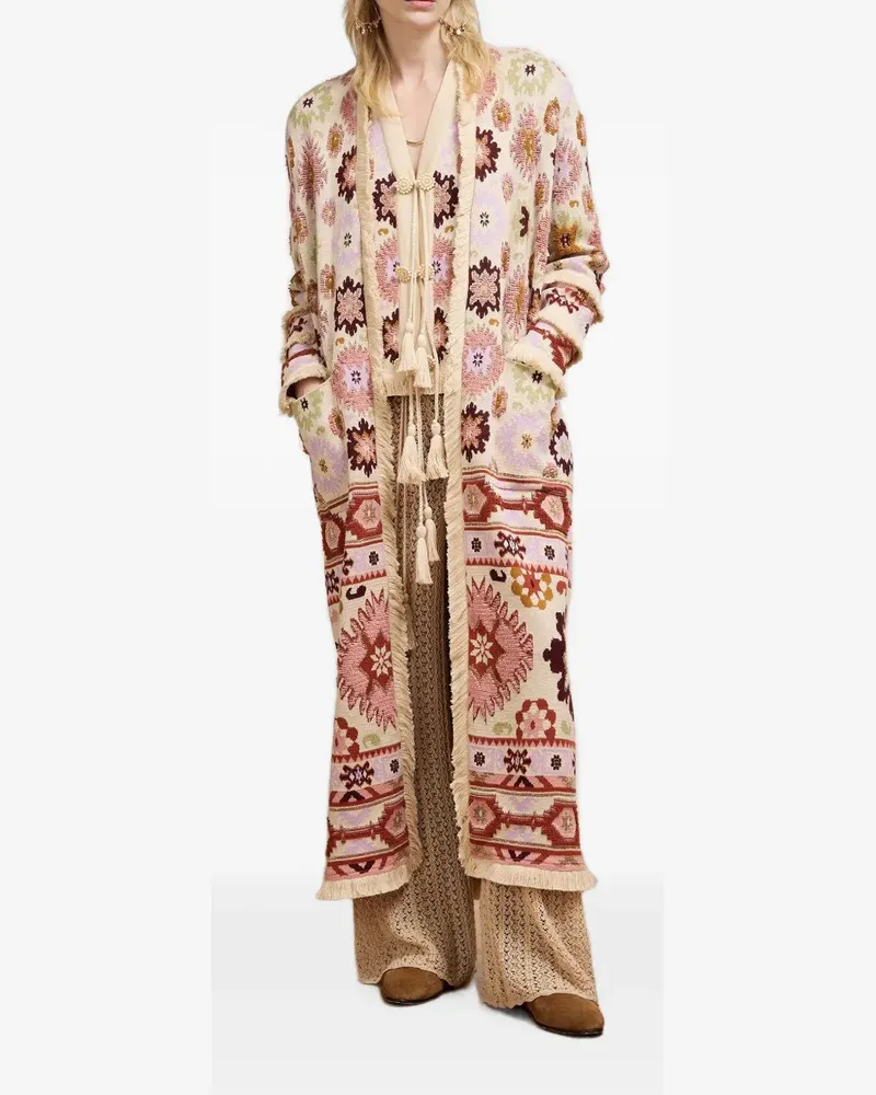 Hayley Menzies Soraya Cardigan mit Fransen - Nude Nude