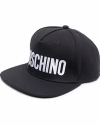 Moschino Baseballkappe mit geradem Schirm Schwarz