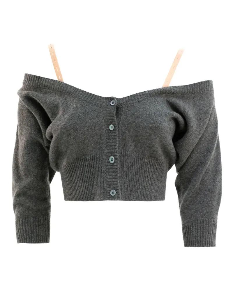 Miu Miu cropped cardigan - Grau Grau