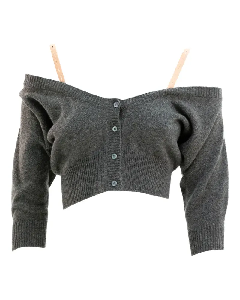 Miu Miu cropped cardigan - Grau Grau