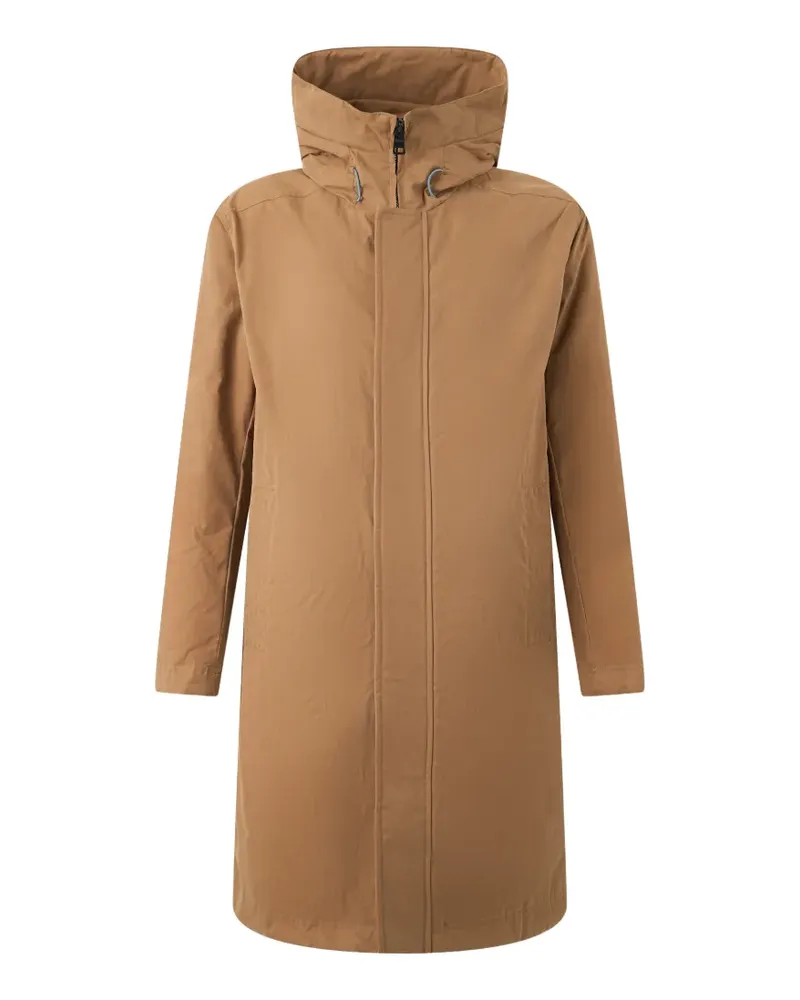 Herno hooded concealed-fastening coat - Braun Braun