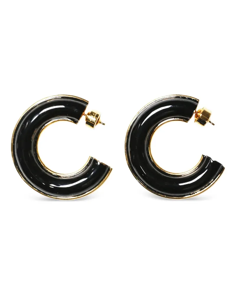 Marni chunky hoop earrings - Schwarz Schwarz