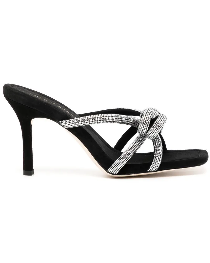 Loeffler Randall Sandalen mit Kristallen - Schwarz Schwarz