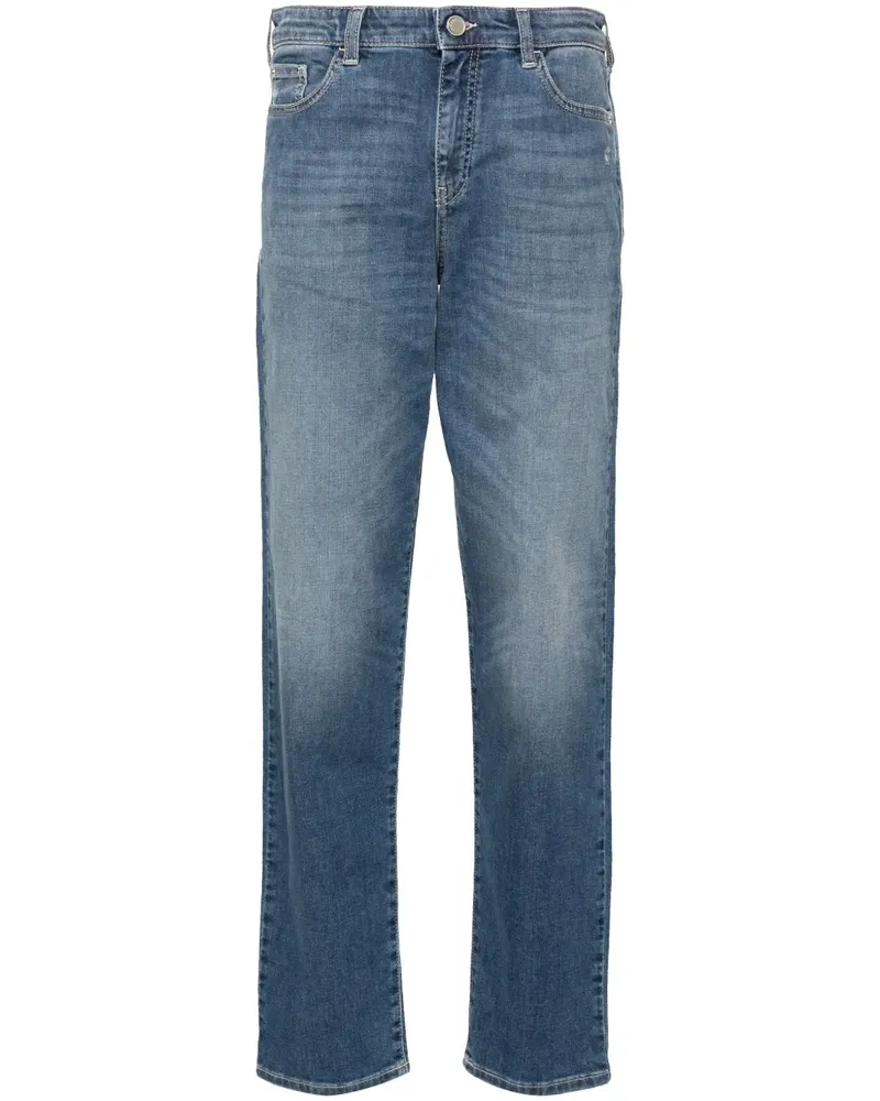 Emporio Armani Halbhohe Slim-Fit-Jeans - Blau Blau