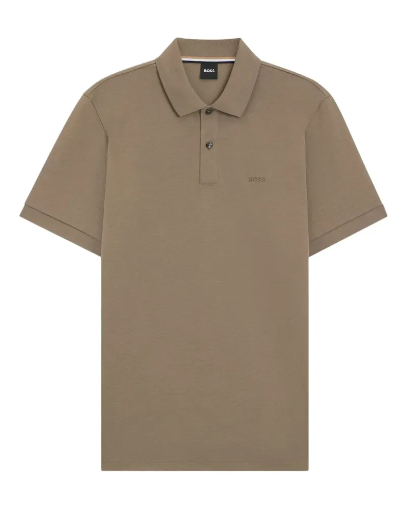 HUGO BOSS Poloshirt mit Logo-Stickerei - Braun Braun